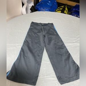adidas Black Sweatpants with Blue Side Stripe - Kids